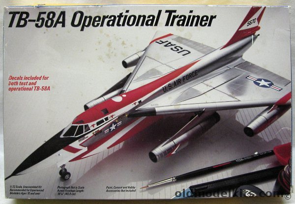 Testors 1/72 Convair TB-58A Operational Trainer, 676 plastic model kit